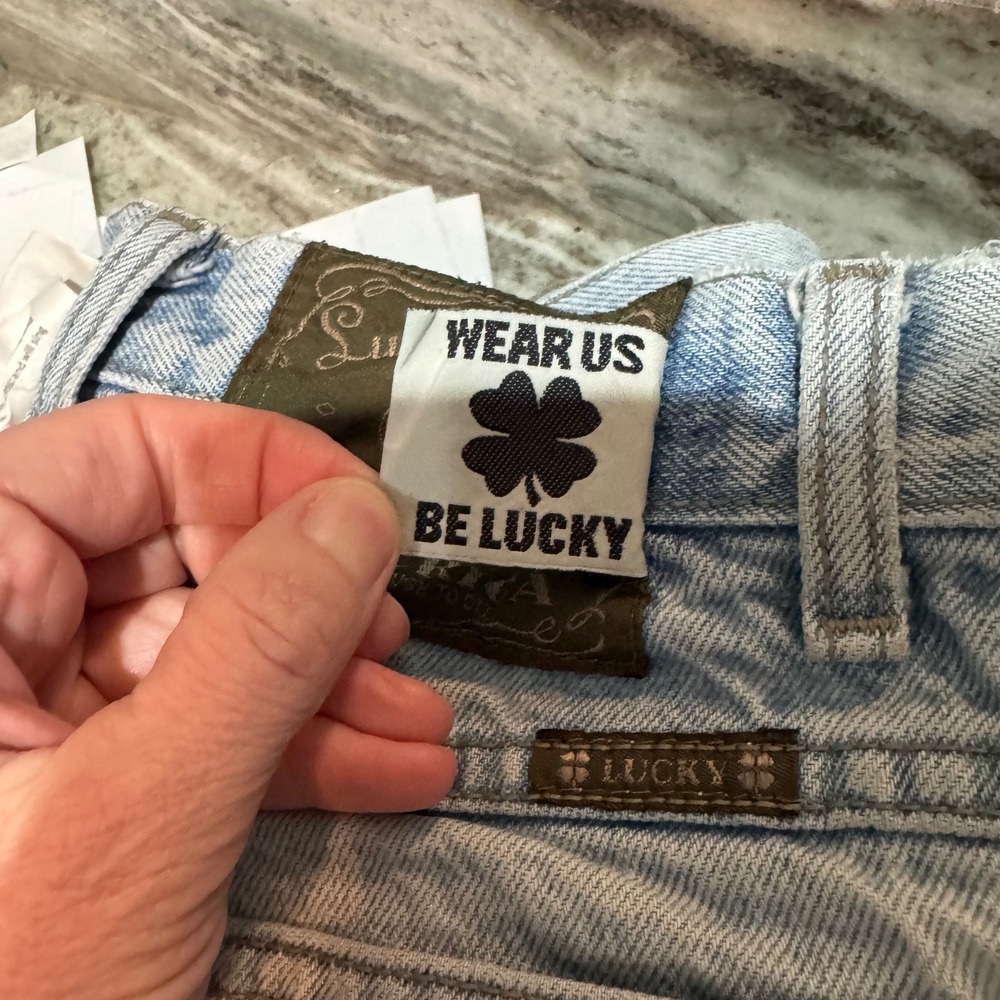 Vintage Lucky Brand Womens Dugarees Jeans Size 10 30 Relaxed Fit Light Wash USA - Picture 6 of 15